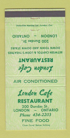 Matchbook Cover - London Cafe Restaurant London ON 30 Strike