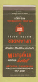 Matchbook Cover - Westerner Motor Hotel Arcadia CA Route 66 30 Strike