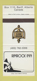 Matchbook Cover - Rimrock Inn Banff AB Master Hosts 30 Strike