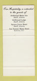 Matchbook Cover - Rimrock Inn Banff AB Master Hosts 30 Strike