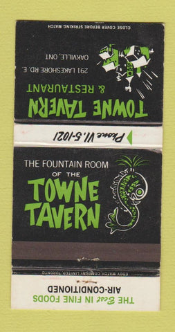 Matchbook Cover - Towne Tavern Restaurant Oakville ON WEAR 30 Strike