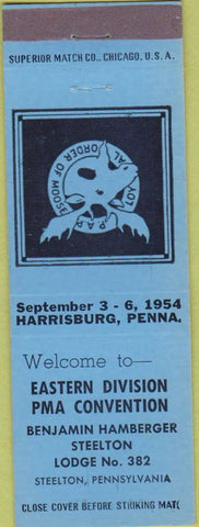 Matchbook Cover - Matchbook Cover Moose Lodge Steelton PA blue Harrisburg