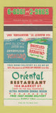 Matchbook Cover - Oriental Restaurant Brantford ON 30 Strike