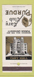 Matchbook Cover - Cary Club Purdue University West Lafayette IN 30 Strike