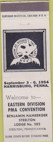Matchbook Cover - Matchbook Cover Moose Lodge Steelton PA white Harrisburg