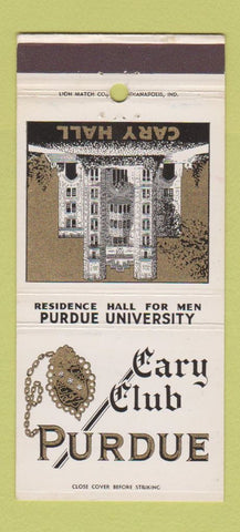 Matchbook Cover - Cary Club Purdue University West Lafayette IN 30 Strike