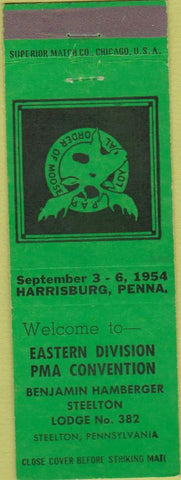 Matchbook Cover - Matchbook Cover Moose Lodge Steelton PA green Harrisburg
