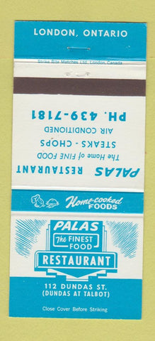 Matchbook Cover - Palas Restaurant London ON 30 Strike