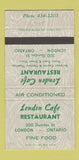 Matchbook Cover - London Cafe Restaurant London ON 30 Strike