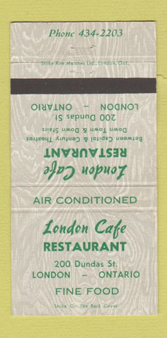 Matchbook Cover - London Cafe Restaurant London ON 30 Strike
