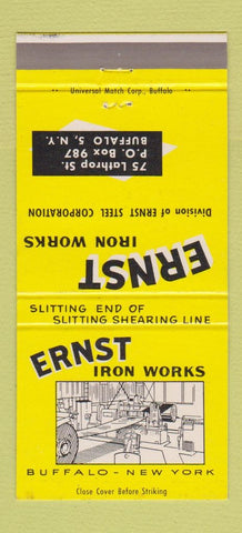 Matchbook Cover - Ernst Iron Works Buffalo NY 30 Strike