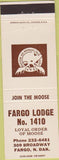 Matchbook Cover - Matchbook Cover Moose Lodge Fargo ND