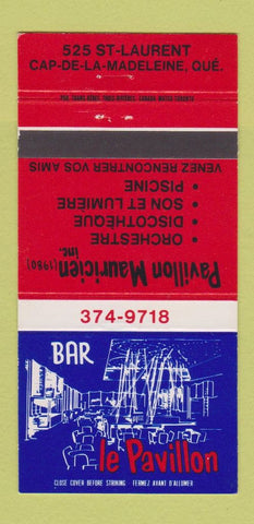Matchbook Cover - Le Pavillon Cap De La Madeleine QC 30 Strike