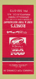 Matchbook Cover - Roney's Surf and Turf Restaurant Granville Ferry NS 30 Strike