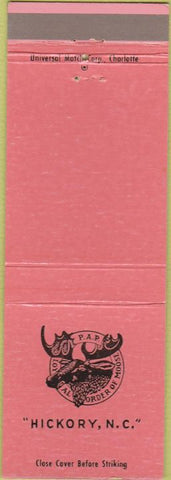 Matchbook Cover - Matchbook Cover Moose Lodge Hickory NC