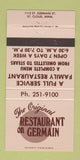 Matchbook Cover - Original Restaurant of Germain St Cloud MN 30 Strike