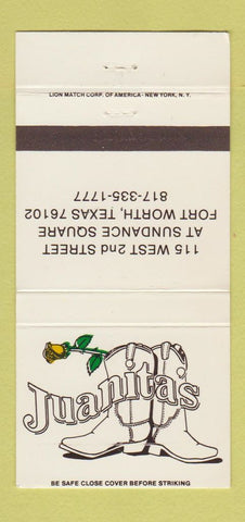 Matchbook Cover - Juanita's Fort Worth TX 30 Strike