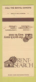 Matchbook Cover - Rent Search Madison Milwaukee WI WEAR 30 Strike