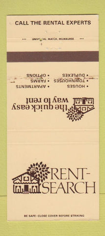 Matchbook Cover - Rent Search Madison Milwaukee WI WEAR 30 Strike