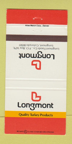 Matchbook Cover - Longmont Turkey Products Colorado 30 Strike