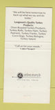 Matchbook Cover - Longmont Turkey Products Colorado 30 Strike