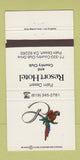 Matchbook Cover - Resort Hotel Palm Desert CA 30 Strike