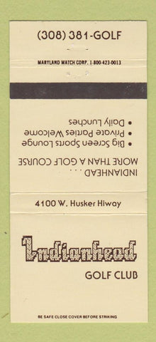 Matchbook Cover - Indianhead Golf Club 30 Strike
