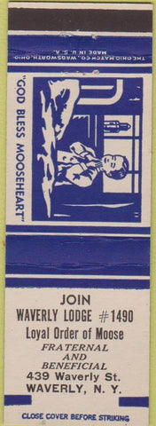 Matchbook Cover - Matchbook Cover Moose Lodge Waverly NY