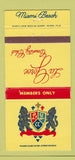 Matchbook Cover - La Gorce Country Club Miami Beach FL WEAR 30 Strike