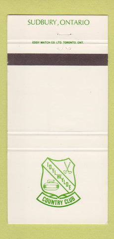 Matchbook Cover - Idylwylde Country Club Sudbury ON WEAR 30 Strike