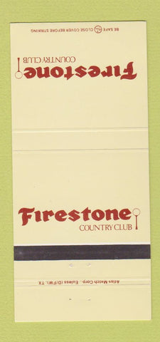 Matchbook Cover - Firestone Country Club  30 Strike