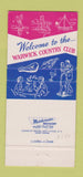 Matchbook Cover - Warwick Country Club RI? 30 Strike