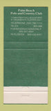 Matchbook Cover - Palm Beach Polo Country Club Palm Beach FL 30 Strike