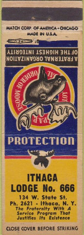 Matchbook Cover - Matchbook Cover Moose Lodge Ithaca NY