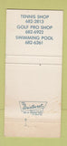 Matchbook Cover - Wichita Country Club KS 30 Strike