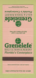 Matchbook Cover - Grenelefe Golf Tennis Resort Orlando FL 30 Strike