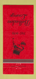 Matchbook Cover - Bellvedere Lounge 30 Strike