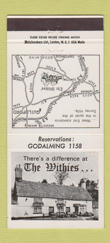 Matchbook Cover - The Withies Compton UK England 30 Strike