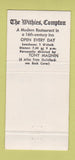 Matchbook Cover - The Withies Compton UK England 30 Strike