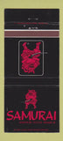 Matchbook Cover - Samurai Steak Japanese Miami Pittsburgh Cincinnati 30 Strike