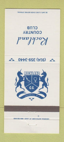 Matchbook Cover - Rockland Country Club Sparkill NY 30 Strike