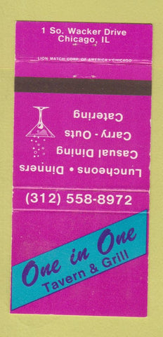 Matchbook Cover - One in One Tavern Chicago IL 30 Strike