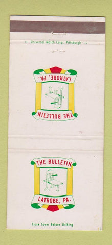 Matchbook Cover - The Bulletin Latrobe PA WEAR 30 Strike