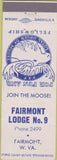 Matchbook Cover - Matchbook Cover Moose Lodge Fairmont WV