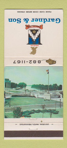 Matchbook Cover - Gardner and Son Funeral Home Vincennes IN 30 Strike
