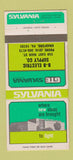 Matchbook Cover - Sylvania GTE BB Electric Bradford PA 30 Strike