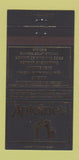 Matchbook Cover - Antoine's Jewish Restaurant  30 Strike