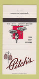 Matchbook Cover - Pitch's Restaurant Milwaukee WI WEAR 30 Strike