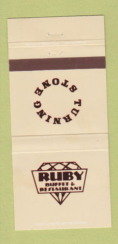 Matchbook Cover - Ruby Buffet Turning Stone Casino WEAR 30 Strike