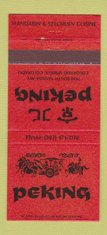 Matchbook Cover - Peking Chinese Restaurant Colorado Springs 30 Strike